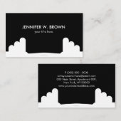 ブラックダンベルフィットネストレーナーコーチスポーツ 名刺 (正面/裏面)