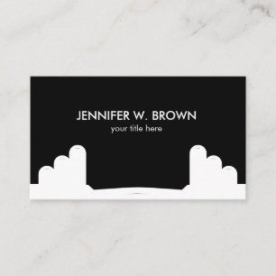 ブラックダンベルフィットネストレーナーコーチスポーツ 名刺