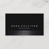 ブラックダークはっきりしたメタルネッティングのテクスチャビジネスカード 名刺 (正面)