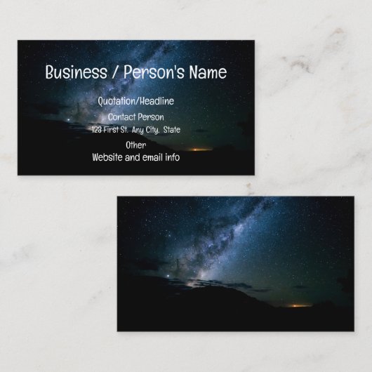 ブラックダークナイトスカイスターリースターズミルキーウェイ 名刺 (正面/裏面)