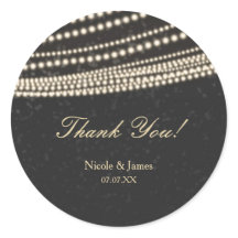 ブラックダークナイトスカイ&ストリングライトステッカー