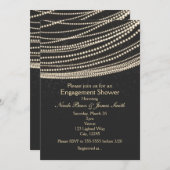 ブラックダークナイトスカイ&ストリングライト招待状 招待状 (正面/裏面)