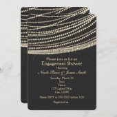 ブラックダークナイトスカイ&ストリングライト招待状 招待状 (正面/裏面)