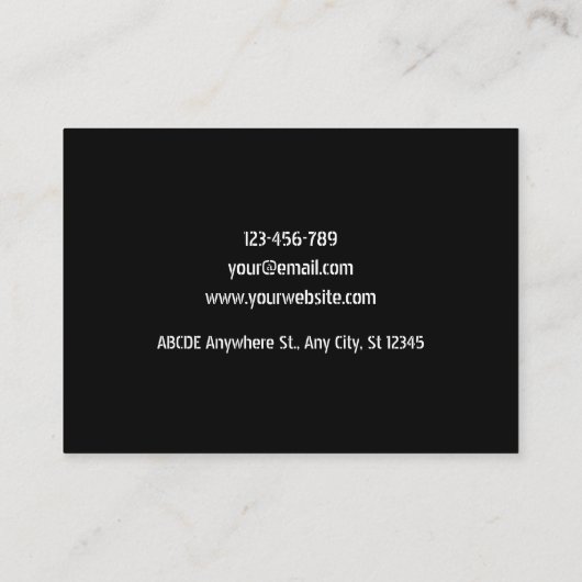 ブラックダークバスケットボール 名刺 (裏面)