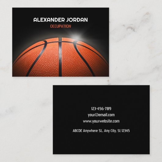 ブラックダークバスケットボール 名刺 (正面/裏面)