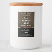 ブラックダークブラウン木目製品ラベルハート フードラベル (正面)