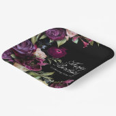 ブラックダークムーディエレガントな誕生日パーティー ペーパープレート (傾斜あり)