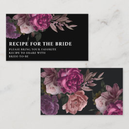 ブラックダークムーディーズブライダルシャワー共有Aレシピ エンクロージャーカード