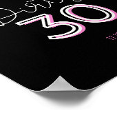 ブラックダーティ30歳カスタムの歓迎ポスターのサイン ポスター (角)