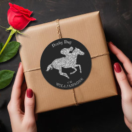 ブラックダービーシルバーレースホース ラウンドシール