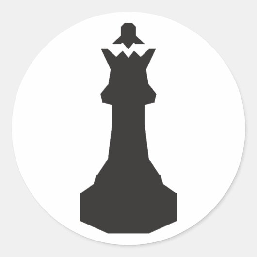 ブラックチェスピースステッカー ラウンドシール (正面)