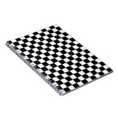 ブラックチェックパターン ノートブック (右側)