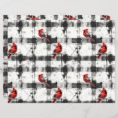 ブラックチェック(鳥)ショウジョウコウカンチョウ水彩 (正面/裏面)