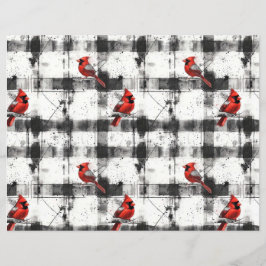 ブラックチェック（鳥）ショウジョウコウカンチョウ水彩