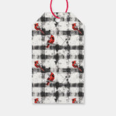 ブラックチェック(鳥)ショウジョウコウカンチョウ水彩 ギフトタグ (裏面)