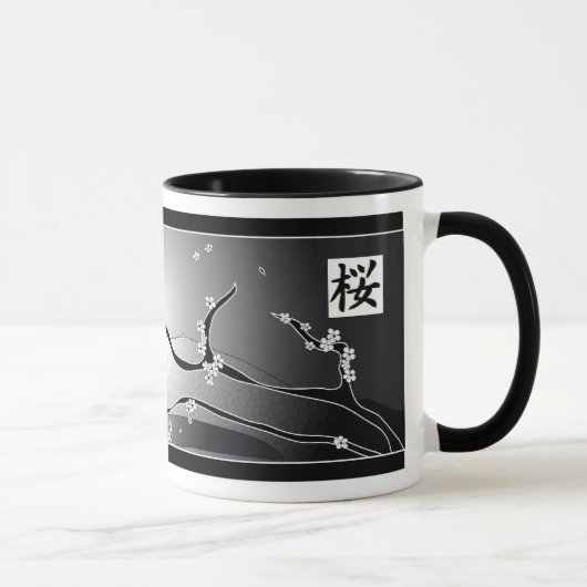 ブラックチェリーの花の木 マグカップ (右)