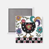 ブラックチキンマグネット マグネット (正面/裏面)