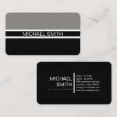 ブラックチタンプロフェッショナルエレガントモダン 名刺 (正面/裏面)