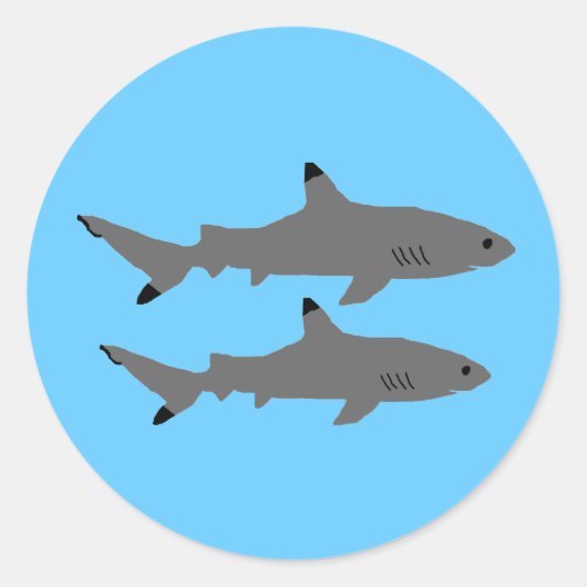 ブラックチップシャーク、ステッカー ラウンドシール (正面)