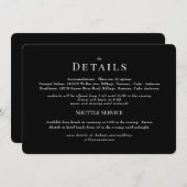 ブラックチノイスリー結婚ズ詳細 招待状 (正面/裏面)