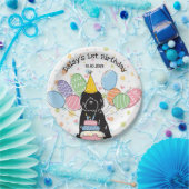 ブラックチベットテリアバースデーパーティー紙プレート ペーパープレート (パーティー)