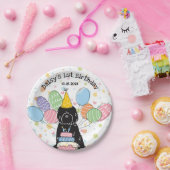 ブラックチベットテリアバースデーパーティー紙プレート ペーパープレート (パーティー)