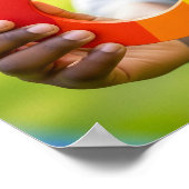 ブラックチャイルドボーイ保持レインボーインフィニティシンボルau ポスター (角)