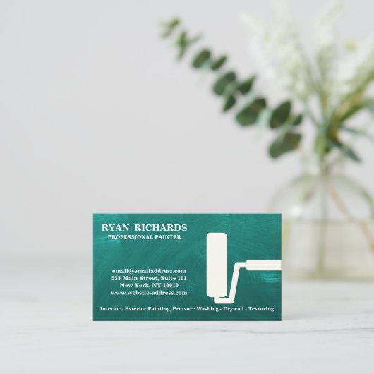 ブラックチャックボードハウス絵画ズの名刺 名刺 (スタンド正面)