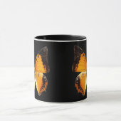 ブラックチャラ縁どックスバタフライコーヒーマグ マグカップ (中央)