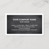 ブラックチャルクボー実在ドエステートフォト不動産仲介業者 名刺 (裏面)