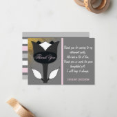 ブラックチューリップ&金ゴールドグリッターリタイア感謝してい ノートカード (正面/裏面インサイチュ)