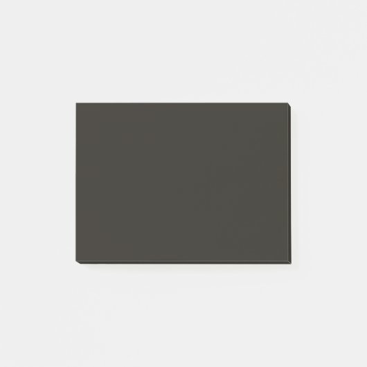 ブラックチョコレートカ無地のラー ポストイット (正面)