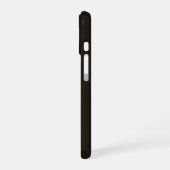 ブラックチョコレートカ無地のラー iPhone 16ケース (左側面)