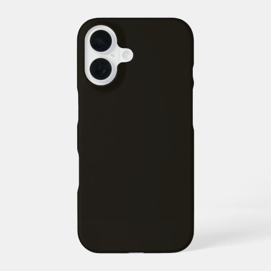 ブラックチョコレートカ無地のラー iPhone 16ケース (裏面)