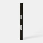 ブラックチョコレートカ無地のラー iPhone 16ケース (右側面)