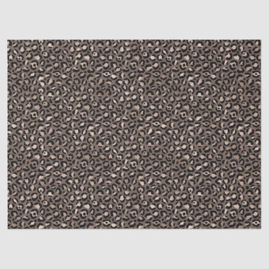 ブラックチョコレートブラウンブロンズヒョウ柄 薄葉紙 (正面)