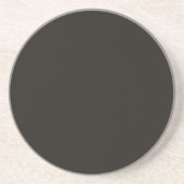 ブラックチョコ無地のレート コースター (正面)