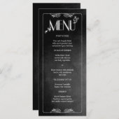 ブラックチョークエレガントボードスリムディナーメニュー メニュー (正面/裏面)