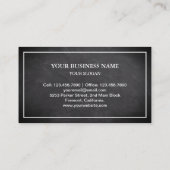 ブラックチョークエレガントボードブルーバタフライ 名刺 (裏面)