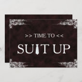 ブラックチョークボードの旋回を適合させる時間 招待状 (正面/裏面)