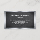 ブラックチョークボードコンクリートミキサーセメントトラック 名刺 (裏面)