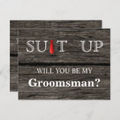 ブラックチョークボード赤いタイの招待を満たすために時間 招待状 (正面/裏面)