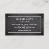 ブラックチョークボード ホワイト タジ・マハール トラベルエージェント 名刺 (裏面)