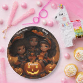 ブラックチルドレンハローウィンパーティプレート ペーパープレート (パーティー)