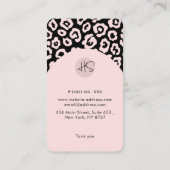 ブラックチータースキン名刺 名刺 (裏面)