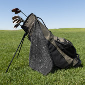 ブラックチートヒョウ皮プリント模様動物 ゴルフタオル (グリーン)