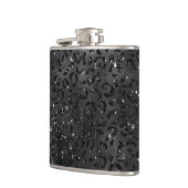 ブラックチートヒョウ皮プリント模様動物 フラスク (左)