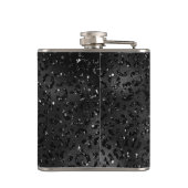 ブラックチートヒョウ皮プリント模様動物 フラスク (裏面)