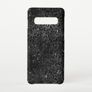 ブラックチートヒョウ皮プリント模様動物 SAMSUNG GALAXY S10ケース
