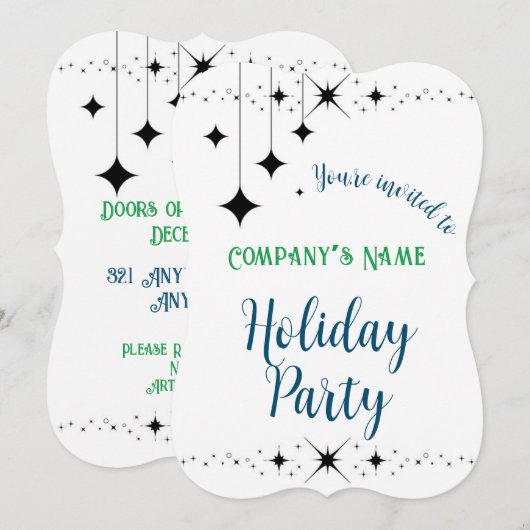 ブラックツインクル 招待状 (正面/裏面)